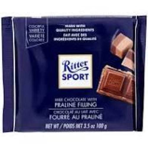 Ritter Sport Milk with  Nougat Praline Filling Candy Chocolate Bar