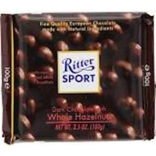 Ritter Sport Whole Hazelnut Dark Chocolate Candy Bar