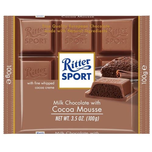 Ritter Sport Cocoa Mousse Milk Chocolate Candy Bar