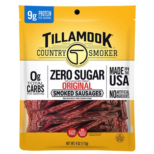 Tillamook Zero Sugar Original Smoked Sausages