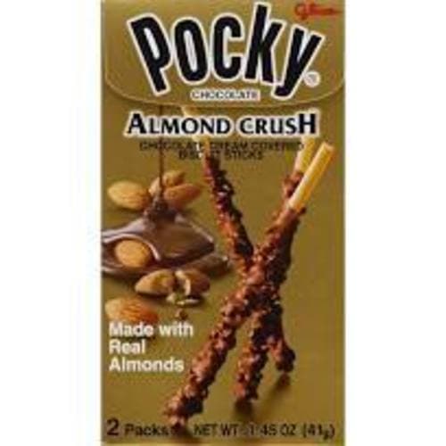 Glico Pocky Almond Crush Chocolate Covered Biscuit Sticks