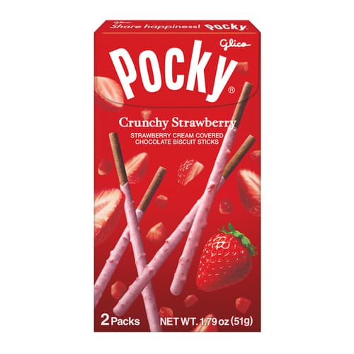 Pocky Crunchy Strawberry Chocolate Biscuits Sticks