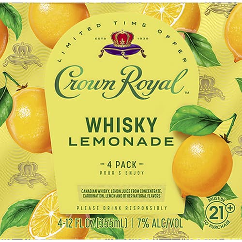 Crown Royal Cocktails • Whisky Lemonade 4pk-12oz