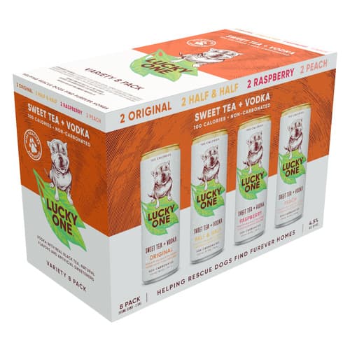 Lucky One Vodka Sweet Tea • Variety Pack 8pk-12oz