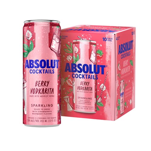 Absolut Cocktails • Berry Vodkarita 4pk-12oz