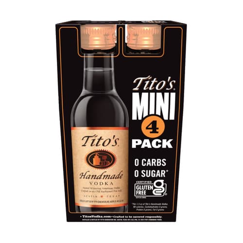 Tito's Handmade Vodka 4pk Of 50ml's