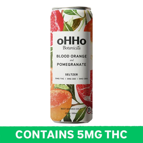 Ohho Blood Orange Pomegranate Infused Seltzer 5mg Delta 9