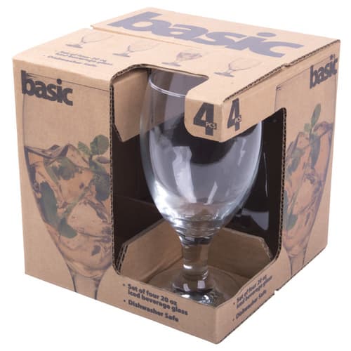 Home Essentials Basic • Beverage Stem Glass 20 oz