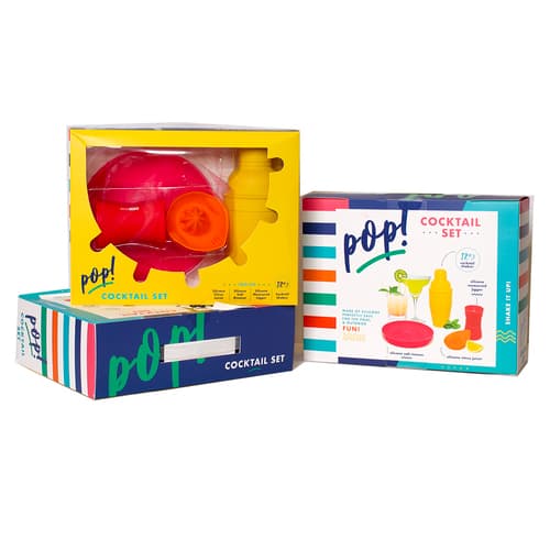 Silver One Beach Cocktail Shaker Set  Rimmer  Jigger