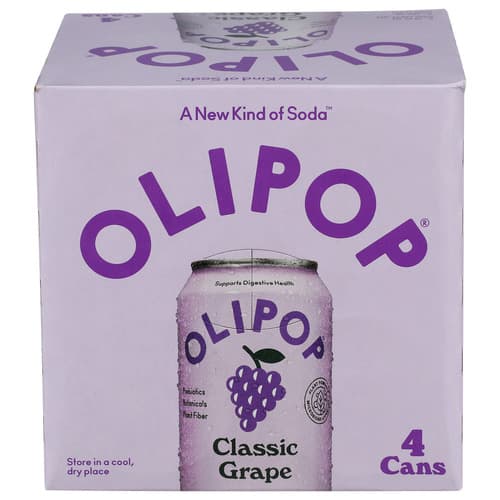 Olipop Classic Grape Prebiotic Soda