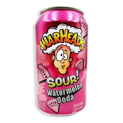 Warheads Watermelon Sour Soda In Can