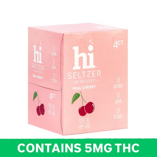 Hi Real Cherry 5mg Delta 8 Seltzer• 4pk Can
