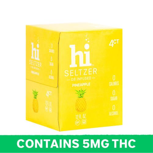Hi Pineapple 5mg Delta 8 Seltzer • 4pk Can