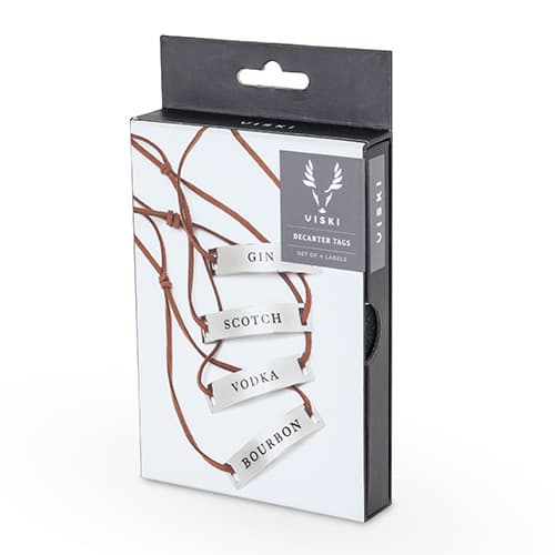 True Fab • Admiral Decanter Tags • Assorted 4 Pk