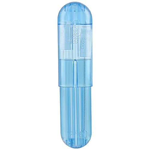 Final Touch Gosip Reusable Glass Straw with Case  Brush