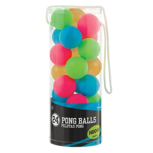 Neon Glow Beer Pong Balls 24 Pack