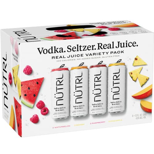 Nutrl Vodka Seltzer • Fruit Variety Pack 8pk-12oz