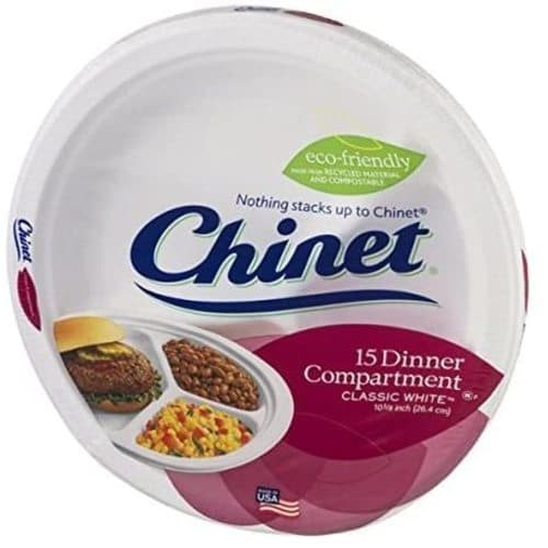 Chinet Compartment Plate