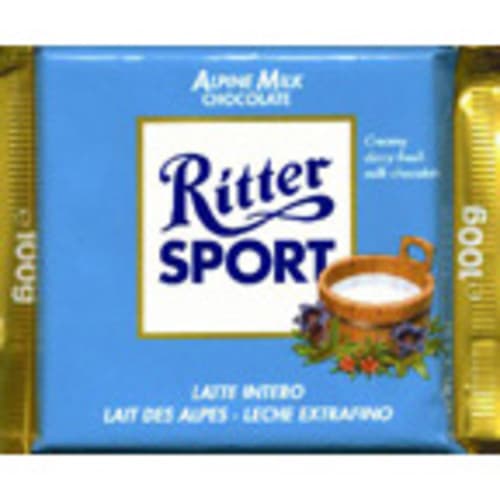 Ritter Sport Alpine Milk Chocolate Candy Bar