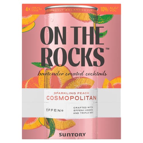On The Rocks Cocktails • Peach Cosmopolitan 4pk