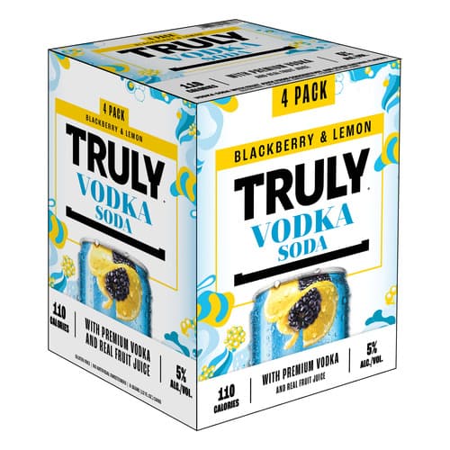 Truly Vodka Seltzer • Blackberry & Lemon 4pk-12oz