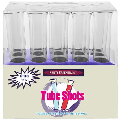 Party Essentials Tube Shots 1.5 Ounce 15 Count