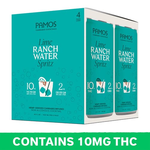 Pamos Ranch Water Spritz 10mg Delta 9 4pk Can