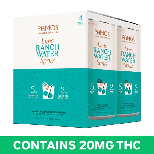 Pamos Ranch Water Spritz 5mg Delta 9 4pk Can