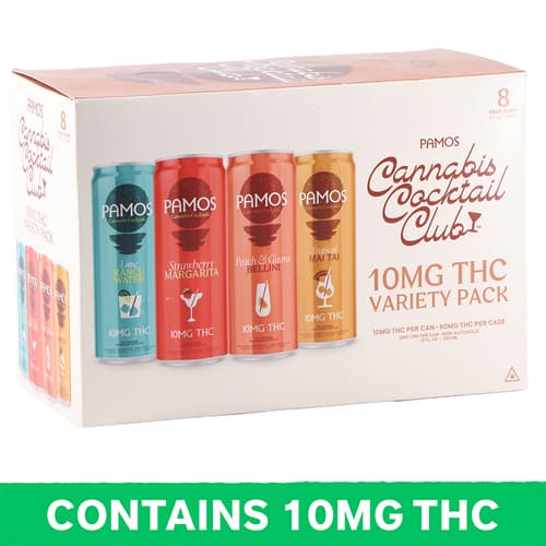 Pamos Variety Pack Spritz 10mg Delta 9 8pk Can