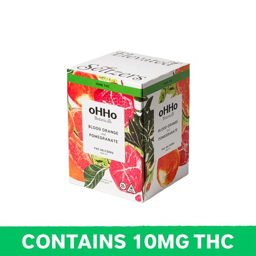 Ohho Blood Orange and Pomegranate Seltzer 10mg Delta 9 • 4pk Can