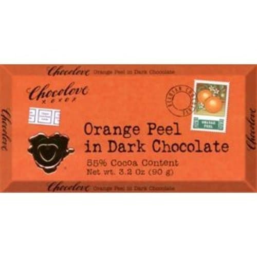 Chocolove Orange Peel 55% Dark Chocolate Candy Bar