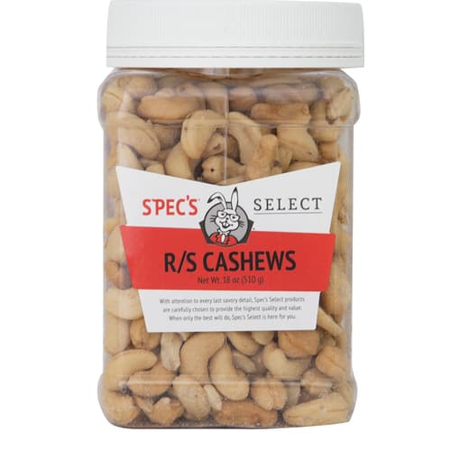 Spec's Roasted & Salted Cashew Snacks In Jar