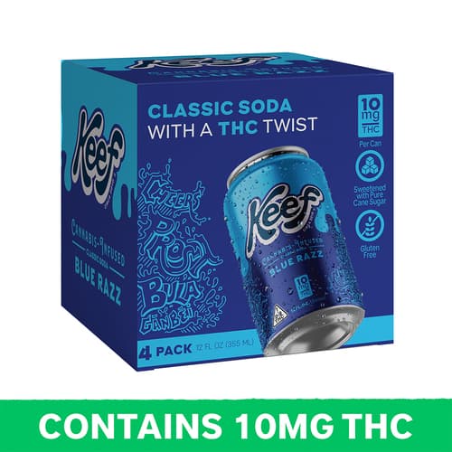 Kef Blue Razz Soda 10mg Delta 9 4pk Can
