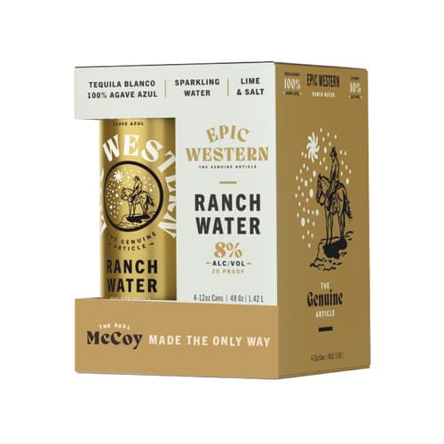 Epic Western Cocktails • Ranch Water 4pk-12oz