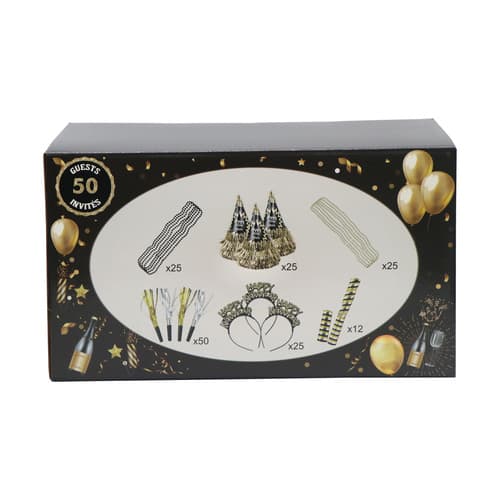 New Years Eve Party Kit • Gold 50 Person