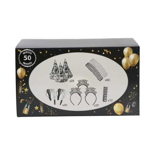 New Years Eve Party Kit • Silver 50 Person