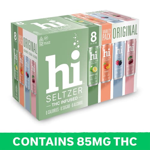 Hi Original Variety Pack Seltzer 5mg Delta 9 8pk Can