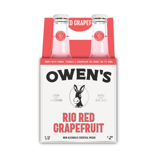 Owen's Craft Mixers 4pk Bottles • Rio Red Grapefruit