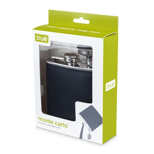 True Flask • Monte Carlo Faux Leather Black Ss