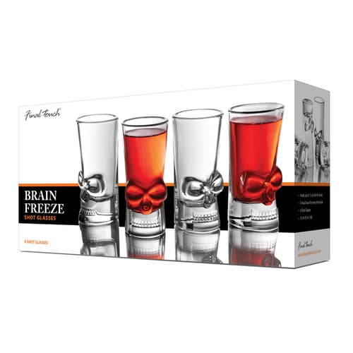 Final Touch Brainfreeze Skull Shot Glasses 1.5 oz